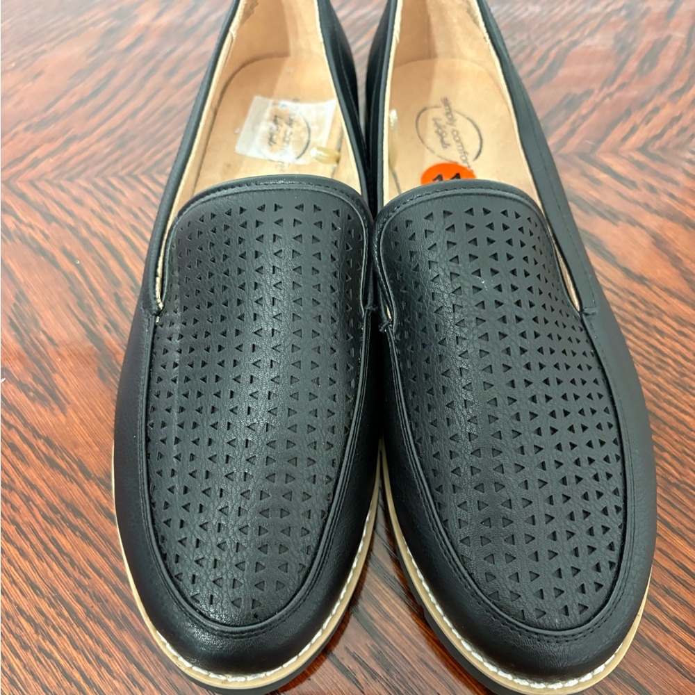 Urban Outfitters Black Perforated Loafers